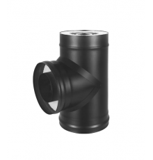 Сэндвич-тройник для дымохода BLACK (AISI 430 1,0мм/0,5мм, KERALUX) д.115х200