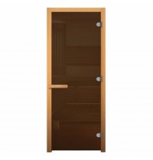 Дверь стекло  Бронза 180х70 (8мм, 3 петли 716 CR) (ОЛЬХА) Пр