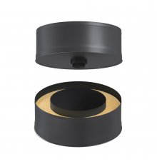 Сэндвич-заглушка конденсатоотвод BLACK (AISI 430) д.115*200 (Нержавеющая сталь AISI 430, 150х250, 0.226)