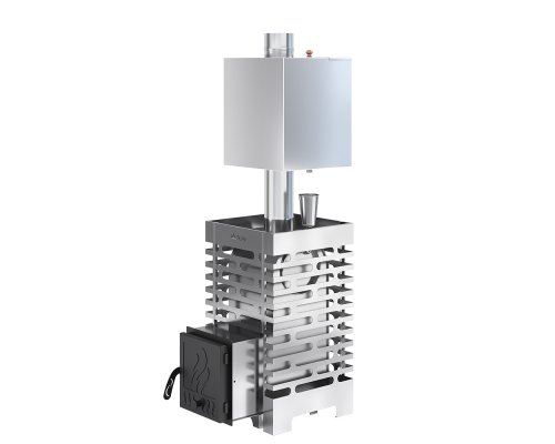 Печь для бани ASTON 16 INOX с баком на трубе 50л Ø115 (AISI 439)