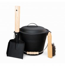 Набор каминный EVEREST LB51-B (ведро, совок, щётка) (21*17см)