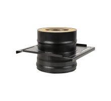 Площадка монтажная для дымохода BLACK (AISI 430/0,8мм) д.150х250, 350*350мм