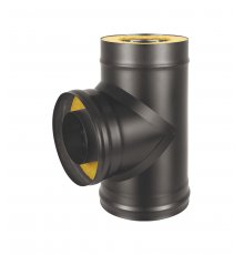 Сэндвич-тройник для дымохода BLACK (AISI 430/0,8мм) д.115х200