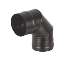 Колено для дымохода BLACK (AISI 430/0,8мм) 90* 3-х секц. д.120