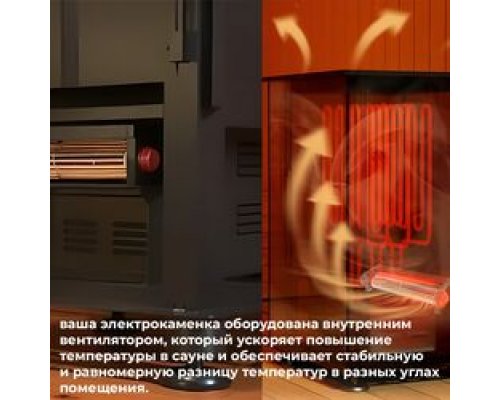 Электрокаменка EVEREST Черный Кристалл с парогенератором 4,5кВт (Black Crystal Steam S45)