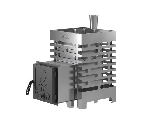 Печь для бани ASTON 12 INOX с баком на трубе 50л Ø115 (AISI 439)