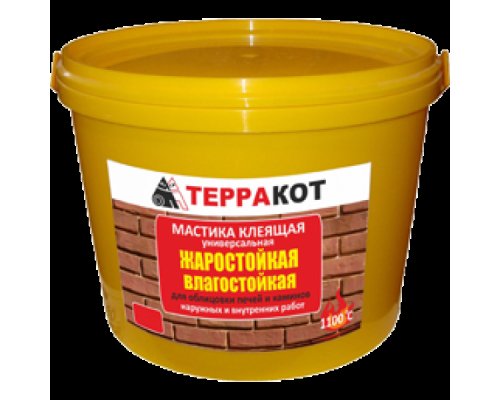 Мастика клеящая влагостойкая, жаростойкая "Терракот", 20 кг