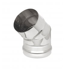 Колено для дымохода (AISI 430/1,0мм) 45* 2-х секц. д.115