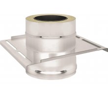 Площадка монтажная для дымохода Нерж+Нерж (AISI 430/0,8мм) д.250х310, 400*400мм