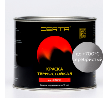 Краска термостойкая (Эмаль) антикоррозионная (до 700°С; 0,4 кг) Серебристая CERTA